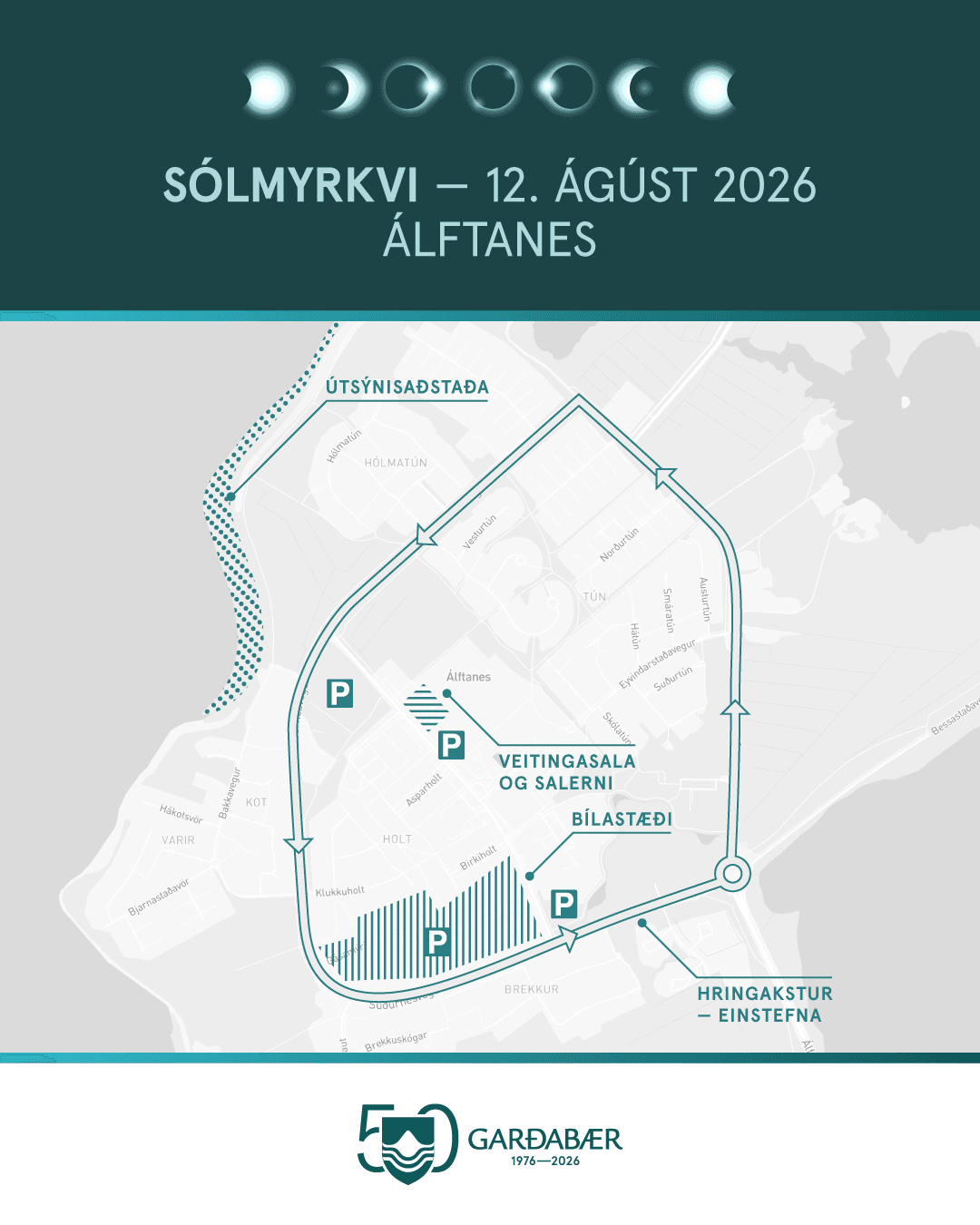 Solmyrkvakort Alftanes