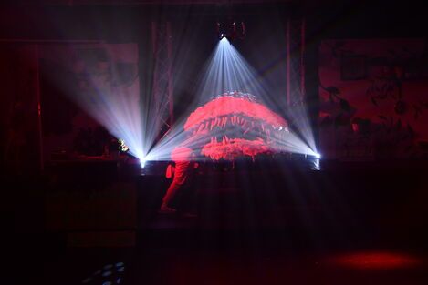 Litla hryllingsbúðin er sett upp í Garðalundi. Frá frumsýningu.