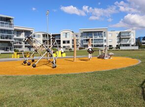 Leiksvæði við Vesturbrú í Sjálandi.