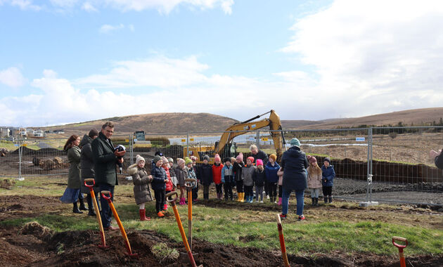 Skóflustunga tekin að nýjum leikskóla í Kauptúni