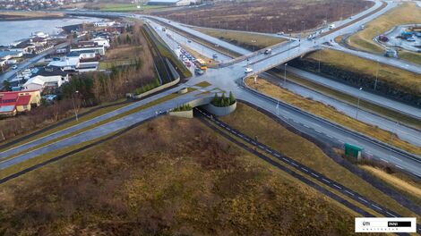 Samgöngustígur meðfram Hafnarfjarðarvegi