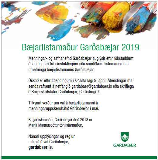 Bæjarlistamaður Garðabæjar - ábendingar